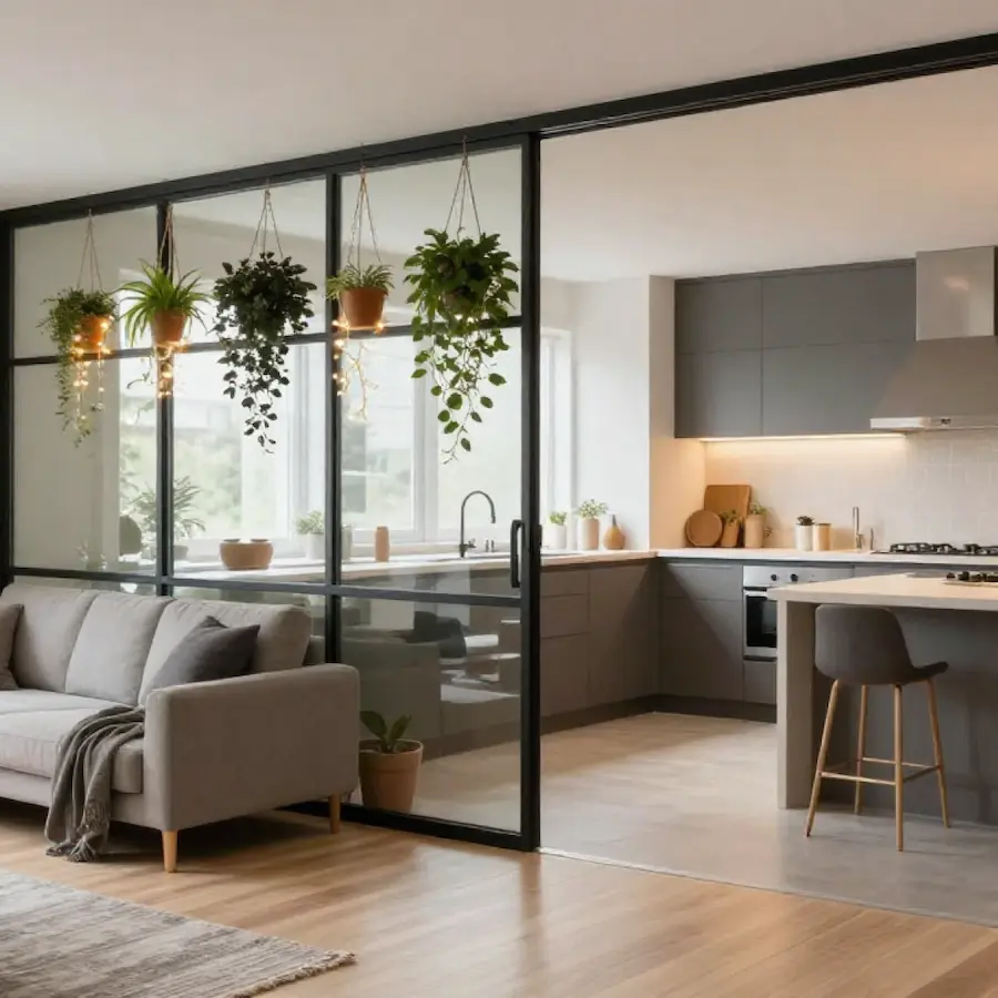 Cuisine moderne avec verrière